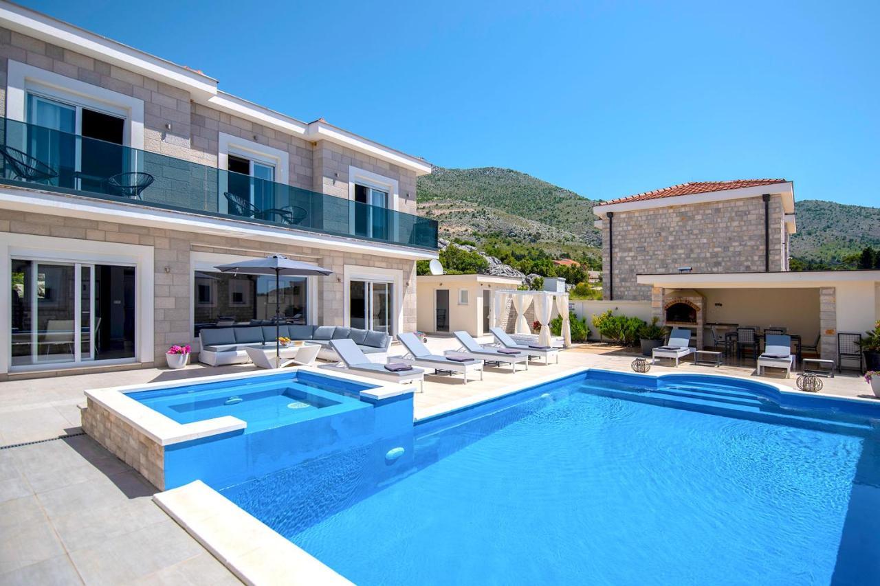 Luxury Villa Miriam With Private Pool And Jet Pool Near Dubrovnik Ivanica 외부 사진